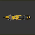 Yellow Modern Stylish Motorcycle Featuring Black Seat Red Accents And Sporty Design