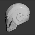 Weapon Helmet 3D Model In White With Glossy Finish And Reflective Surface Design 3d model