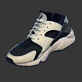 Stylish Black And White Casual Sneakers With Breathable Upper And Thick Sole