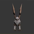 Low Poly Griffin Like Creature With Peach And White Feathers As Game Movie Character