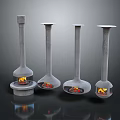 Sleek Modern Gray Outdoor Heaters With Tall Design And Flames At Base Units