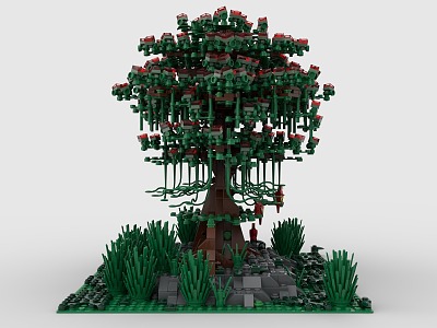 Lego Plant Tree Grass Bird Mangrove Meadow model