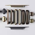 Modern Handle Metal Drawer Handle Door Handle 3d model