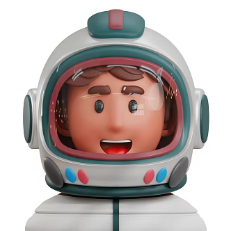 Modern Astronaut Cartoon Astronaut 3d model