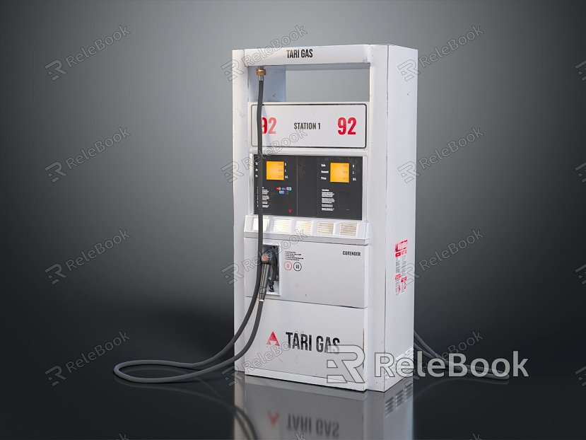 Modern Tanker Gas Station Gas Station Road Facilities Road Items model