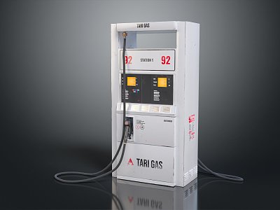 Modern Tanker Gas Station Gas Station Road Facilities Road Items 3d model