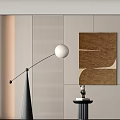 Texture Painting Minimalist Hanging Painting Simple Hanging Painting High-end Hanging Painting Floor Lamp Side 3d model