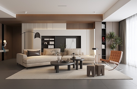 Modern Home Living Room 3d model