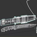 Dagger Blade Field Knife Melee Weapon 3d model