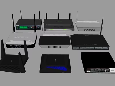 Intelligent Network Machines Including Wireless Routers Modems And Multi Antenna Devices 3d model
