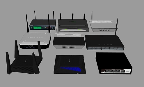 Network router WIFI 3d model