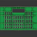 Green Plastic Storage Basket With Handle For Household Supplies Organizing