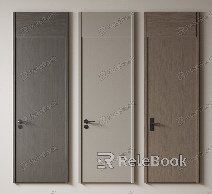 Modern Minimalist Single Door Room Door Bedroom Door Handler Door Flat Door Solid Wooden Door Kitchen Toilet Door Swing Door model