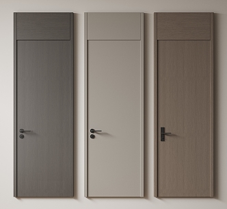 Modern Minimalist Single Door Room Door Bedroom Door Handler Door Flat Door Solid Wooden Door Kitchen Toilet Door Swing Door 3d model