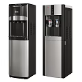Standing Home Office Water Dispenser With Stainless Steel Black Silver Design And Dual Spouts