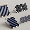 Various Solar Energy Devices Including Water Heaters and Solar Panels