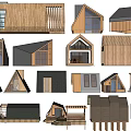 Various Boutique Guesthouse Architecture Designs Featuring Triangular Roofs Wooden Facades And Modern Windows