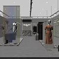 DuoLami Clothing Store Modern Interior With Mannequins And Window Fashion Displays