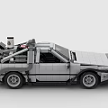 Lego Model Car With Classic Design Gull Wing Doors And Detailed Rear Equipment