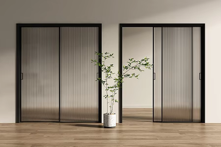 Modern sliding door sliding door glass sliding door kitchen sliding door balcony sliding door toilet sliding door 3d model