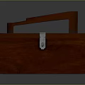 Wooden Hardware Toolbox With Metal Latch And Rectangular Design For Storage 3d model