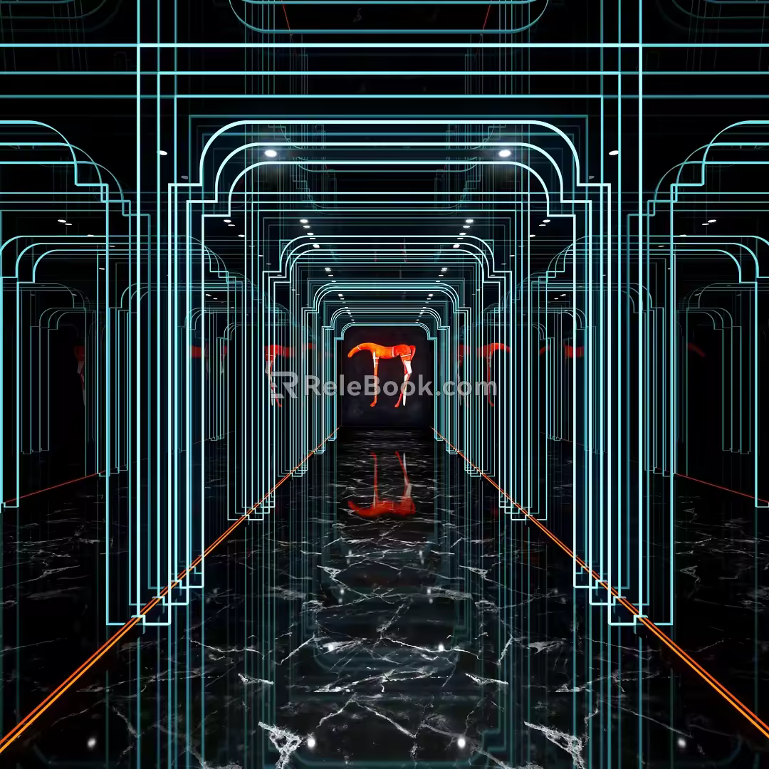 Modern Aisle Bar Tech Aisle 3d model