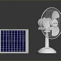 Solar Panel Powered Computer Cooling Fan With Efficient Energy Saving Design For PC 3d model