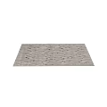 Contemporary Modern Square Rug With Wavy Gray Pattern And Soft Texture Design 3d model