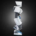 Robot with Skeleton Artificial Intelligence AI Robot Human Walking Animation Robot Assistant Science and Technology Sense Intelligent Bionic Man Science Fiction Future 3d model