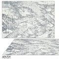 Square Rug With Abstract Gray And White Textured Pattern For Home Decor