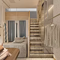 Modern Clothing Store Interior Design Featuring Apparel Racks Mannequins Seating Bench And Display Tables