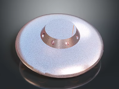 High Tech Metallic Circular Spacecraft Component for Cosmic Exploration Missions and Satellite Technology 3d model