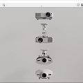 Modern Projector Projection Screen Combination 3d model
