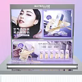 MAYBELLINE Cosmetics Display Counter With Setting Powder Milk And Foundation Products Showcase