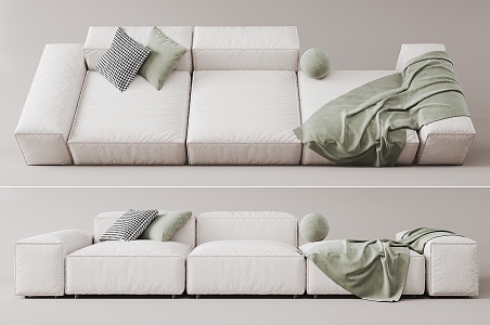 Modern three-seat sofa 3d model