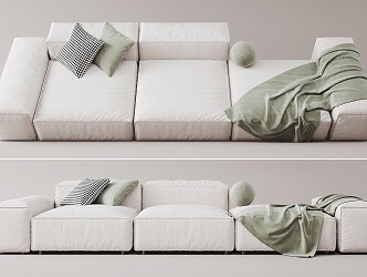 Modern three-seat sofa 3d model