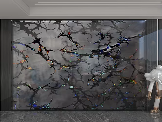 Modern background wall 3d model
