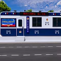 Mobile Police Station Providing Public Services Lost Item Help With Blue White Exterior Police Lights