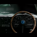 Green Vintage Sports Car With Sleek Body Design And Classic Retro Styling