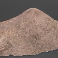 Natural Rocky Hill Terrain With Earthy Surface And Rough Texture Against Dark Background