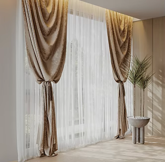Modern Curtains 3d model