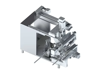 Advanced Industrial Equipment With Precision Automated Mechanical Components And Metal Frame 3d model