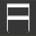 Modern Metal Frame Table and Chairs Set with Light Striped Tabletop Sleek Reflective Surface Design