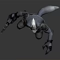 Gray Wolf Game Movie Character With Armored Suit Red Vest And Weapons