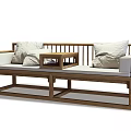 New Chinese-style Lohan Bed 3d model