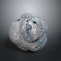 Natural Gray Stone Decorative Ornament With Textured Surface And Blue Specks