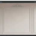 Interior Wall Decorative Lines with Panel Design and Ornate Top Detail