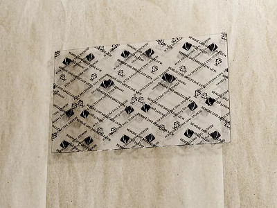 Transparent Sticker With Pattern And Text Design 3d model