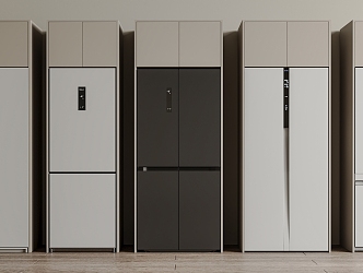 Modern refrigerator 3d model