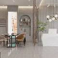 Modern Beauty Hair Salon Interior Design With Reception Desk Stylish Lighting And Plants